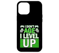 Custodia per iPhone 12 Pro Max Compleanno Umorismo Non invecchiare Livello Up Giocatore Compleanno
