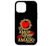 Custodia per iPhone 12 Pro Max Con amor eterno te he amado, versículo Jeremías 31:3