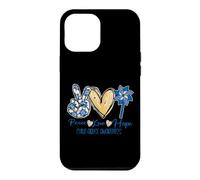 Custodia per iPhone 12 Pro Max Consapevolezza della prevenzione degli abusi sui minori Girandola Pace, Amore & Speranza