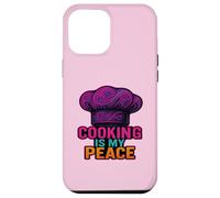 Custodia per iPhone 12 Pro Max Cooking Is My Peace Chef Amante del cibo Cucina Zen