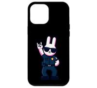 Custodia per iPhone 12 Pro Max Cool Bunny Police Rabbit Rock On Animal Graphic Officer