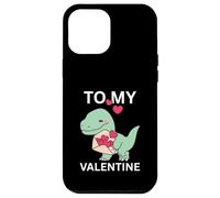 Custodia per iPhone 12 Pro Max Cool Little Dino con Lover Letter Gift To My Valentine Day