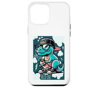 Custodia per iPhone 12 Pro Max Cool Skate Dino Baby Dinosaur Cartoon for Kids