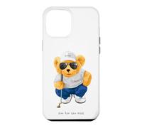 Custodia per iPhone 12 Pro Max Cool Wild Teddy Bear Playing Golf Style Illustration Graphic