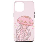 Custodia per iPhone 12 Pro Max Coquette Jellyfish Pink Bow Pearls Soft Girl Aesthetic