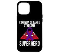 Custodia per iPhone 12 Pro Max Cornelia De Lange Syndrome Superhero Warrior Nastro Viola