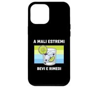 Custodia per iPhone 12 Pro Max Cover Gin Tonic Divertente - A mali estremi bevi e rimedi