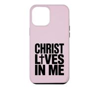 Custodia per iPhone 12 Pro Max Cristo vive in me cristiano