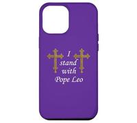 Custodia per iPhone 12 Pro Max Croce Romana. Io sto con Papa Leone.