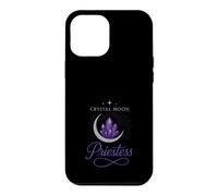Custodia per iPhone 12 Pro Max Crystal Moon Sacerdotessa Mistica Fase Lunare Strega Estetica