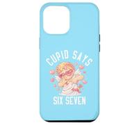 Custodia per iPhone 12 Pro Max Cupido dice sei sette 67 meme carino San Valentino umorismo pastello