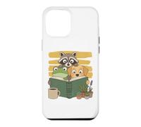 Custodia per iPhone 12 Pro Max Curious Reading Animals Frog Raccoon Dog Book Lover