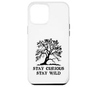 Custodia per iPhone 12 Pro Max Curious Stay Inspirationa Wild Tree Silhouette Nature Lover