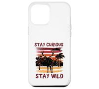 Custodia per iPhone 12 Pro Max Curious Stay Wild Deer Sunset Nature Lover Outdoor Vintage