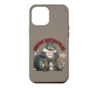 Custodia per iPhone 12 Pro Max Custom Motorcycles Lowbrow Wolf Rockabilly 1950s Biker