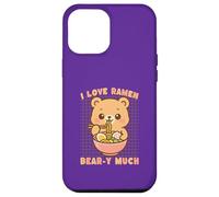 Custodia per iPhone 12 Pro Max Cute Bear ama il Ramen Kawaii Food Lover