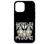 Custodia per iPhone 12 Pro Max Cute Bunny Gnome Easter Fun Graphic Hanging With My Gnomies