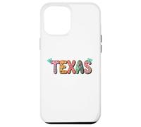 Custodia per iPhone 12 Pro Max Cute Vintage Boho Texas State Floral Bubble Women and Girls