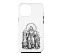 Custodia per iPhone 12 Pro Max Dagda celtico Padre Dio Sacro Calderone Line Art