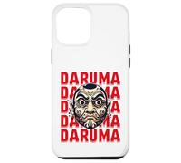 Custodia per iPhone 12 Pro Max Daruma Maschera Rossa Testo Art Ripeti Espressione Grass