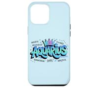 Custodia per iPhone 12 Pro Max Design Colorato del Segno Zodiacale dell'Acquario
