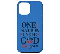 Custodia per iPhone 12 Pro Max Design cristiano patriottico "One Nation Under God 250 Years"