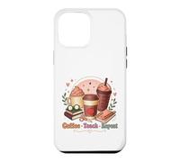 Custodia per iPhone 12 Pro Max Design della routine quotidiana di Coffee Teach Repeat Teach