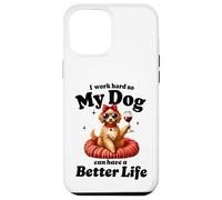 Custodia per iPhone 12 Pro Max Design divertente per gli amanti dei cani con grafica del vino