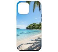 Custodia per iPhone 12 Pro Max Design scenico tropicale con palme sulla riva dell'oceano