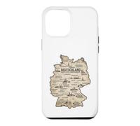Custodia per iPhone 12 Pro Max Deutschland Karte Der Landeskinder Germania Vintage Mappa