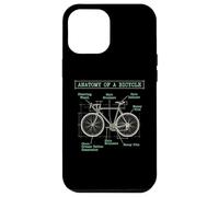 Custodia per iPhone 12 Pro Max Diagramma divertente di anatomia della bicicletta Giornata mondiale della bici umorismo del ciclista