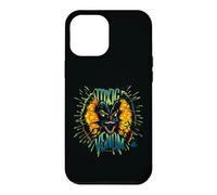 Custodia per iPhone 12 Pro Max Dilofosauro veleno tossico al neon di Jurassic Park