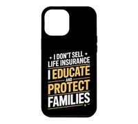 Custodia per iPhone 12 Pro Max Divertente agente di assicurazione sulla vita dicendo educare proteggere