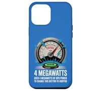 Custodia per iPhone 12 Pro Max Divertente AI 4 Megawatt GPU Power Web Critical Meter Tech Umorismo