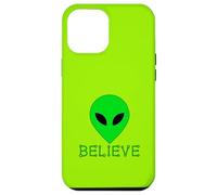 Custodia per iPhone 12 Pro Max DIVERTENTE ALIENO PICCOLO UOMO VERDE CREDERE