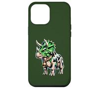 Custodia per iPhone 12 Pro Max Divertente dinosauro ibrido della fattoria dei dinosauri della mucca triceratopo