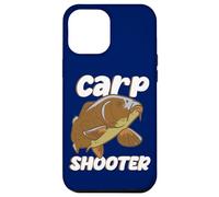 Custodia per iPhone 12 Pro Max Divertente Fish Hunter Carp Shooter Citazione Pesce D'acqua Dolce Fisher