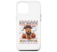 Custodia per iPhone 12 Pro Max divertente Just Waiting For Halloween Golden Retriever Pirate
