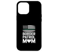 Custodia per iPhone 12 Pro Max Divertente mamma della pattuglia di frontiera che dice il cuore della bandiera americana