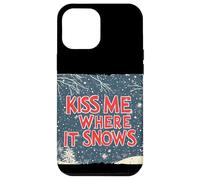 Custodia per iPhone 12 Pro Max Divertente Notte Naughty Xmas con questo Kiss me where it Snows