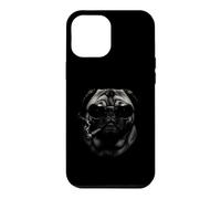 Custodia per iPhone 12 Pro Max Divertente Pug Indossare Occhiali Da Sole Boss Cane Canino Fumare un Sigaro