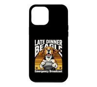 Custodia per iPhone 12 Pro Max Divertente trasmissione di emergenza Beagle a cena tardiva