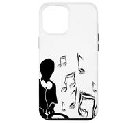 Custodia per iPhone 12 Pro Max DJ con giradischi e note musicali, Drum and Bass, Techno