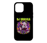 Custodia per iPhone 12 Pro Max DJ Dracula Vampire Disc Jockey Giradischi Vinili Spooky Spaventoso