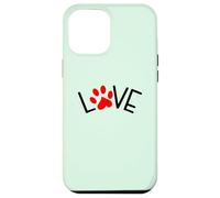 Custodia per iPhone 12 Pro Max Dog Mom Gift Cute Pet Dog Paw Print Heart Puppy Hund Welpe