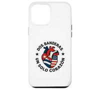 Custodia per iPhone 12 Pro Max Dos Banderas Un Solo Corazon Due Bandiere Un Cuore Cubano