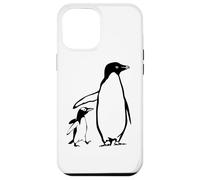 Custodia per iPhone 12 Pro Max Due pinguini padre e il bambino pinguino