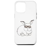 Custodia per iPhone 12 Pro Max Easter Bunny Hip Hop Sunglasses Funny and Cute Rabbit