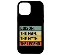 Custodia per iPhone 12 Pro Max Edison L'uomo Il mito La leggenda divertente citazione personalizzata