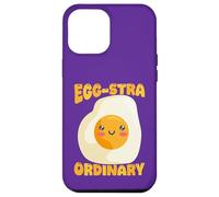Custodia per iPhone 12 Pro Max Egg-Stra, simpatico gioco di parole a forma di uovo fritto